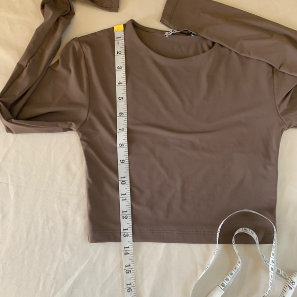 Zara Size Small Muted Brown Taupe Crop Top - Excellent Used Condition! - Picture 10 of 10